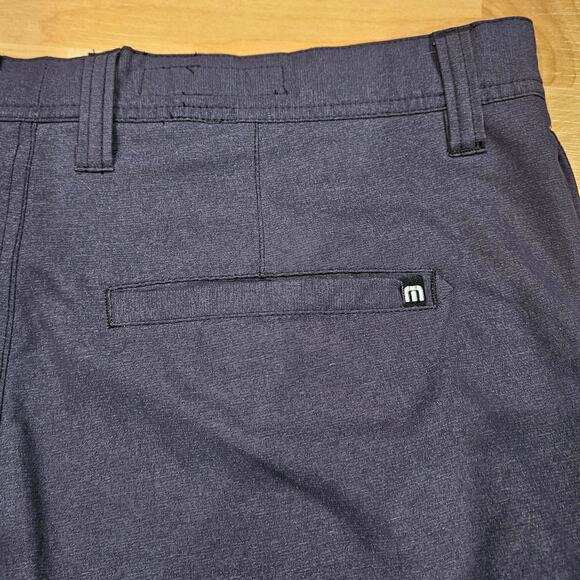 Travis Mathew Shorts Mens Size 38 Beck Flat Front Golf Active Stretch Navy Blue - Picture 7 of 10